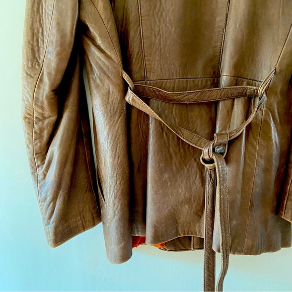1970s Vintage Leather Blazer - Picture 6 of 6